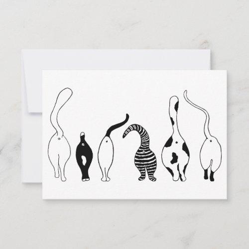 Cat Butts Thank You Card