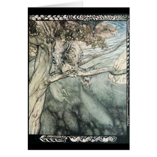 Cat by Arthur Rackham Cards (Front)