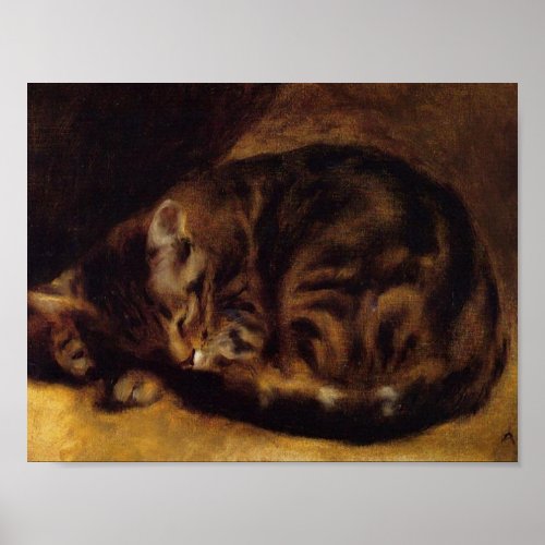 Cat by Renoir Poster