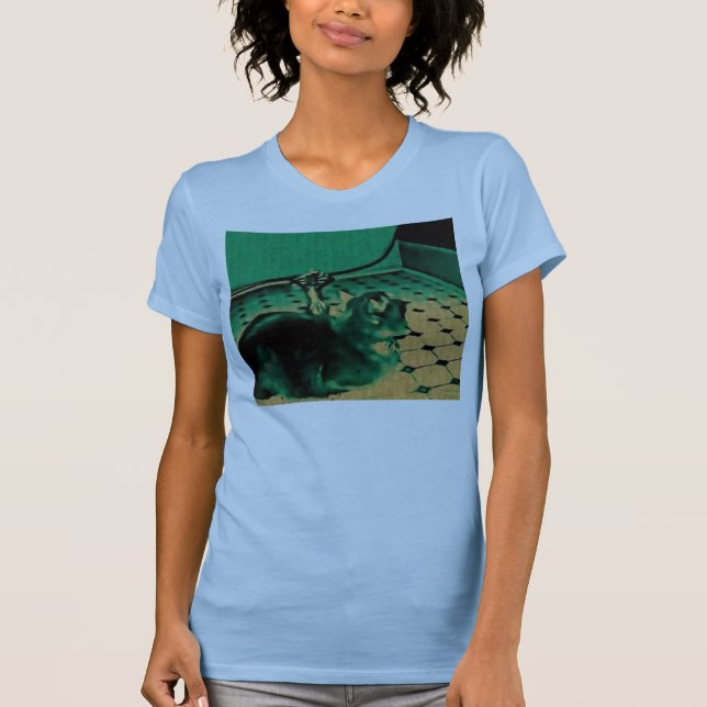 Cat by the Bathtub T-Shirt (Front)