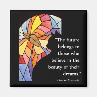 Cat by Window with Butterfly - Magnet