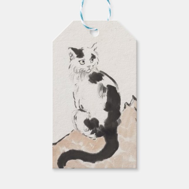 Cat (by Xu Beihong) Gift Tags (Front)