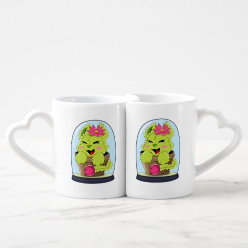 Cat Cactus Coffee Mug Set