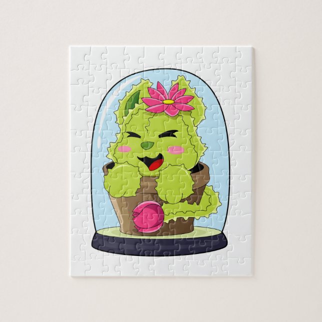 Cat Cactus Jigsaw Puzzle (Vertical)