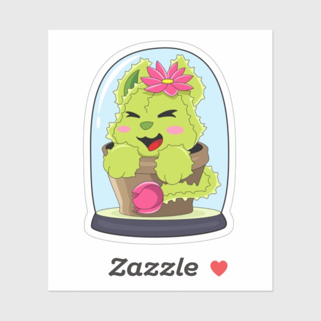 Cat Cactus Sticker (Sheet)