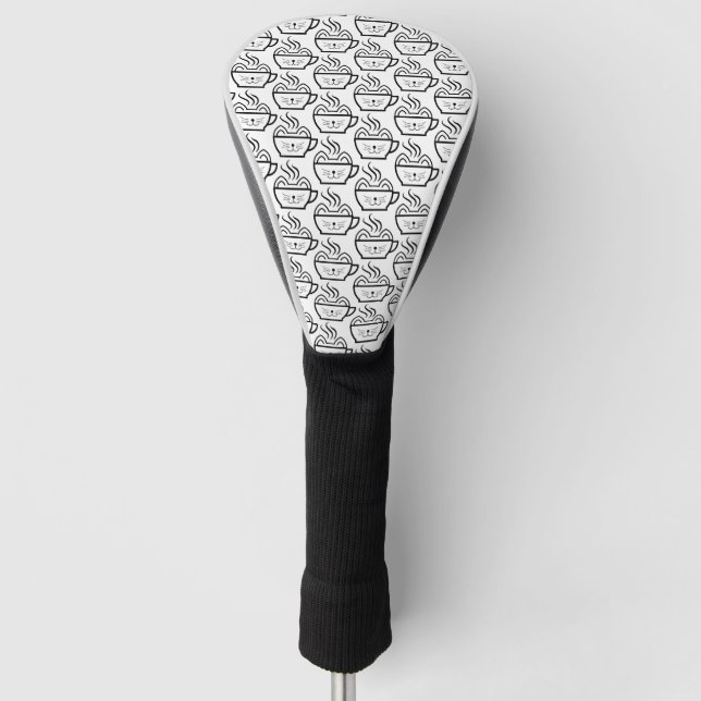 Cat Cafe pattern Golf Head Cover (Front)