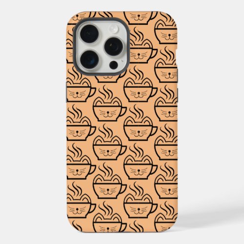Cat Cafe pattern iPhone 15 Pro Max Case