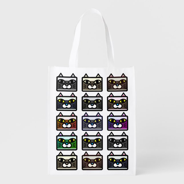 Cat Camera Grocery Bag (Front)