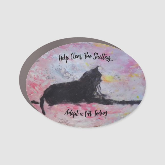 Cat Car Magnet with A Message (Front)