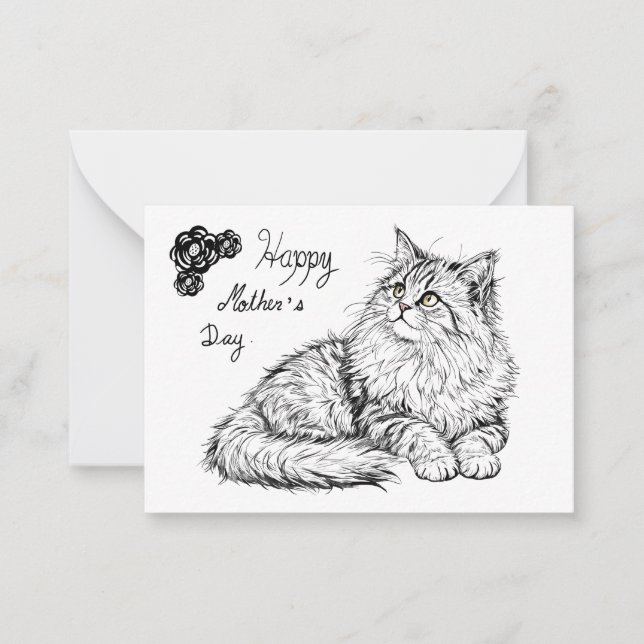 Cat card for mom. (Front)