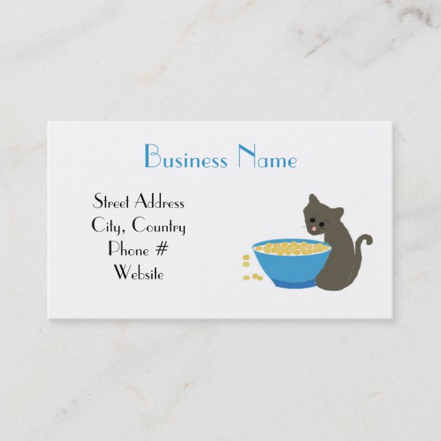 Cat Care  Business Card (Front)