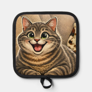 Cat caricature pot holder