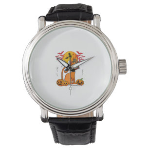 Cat Carved Pumpkin Horror Head Halloween Owner Lov Watch