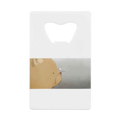 Cat Cat And Mouse Cute Mouse Animal Kitten Feline Credit Card Bottle Opener