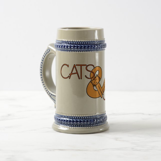 Cat cat! beer stein (Front Left)