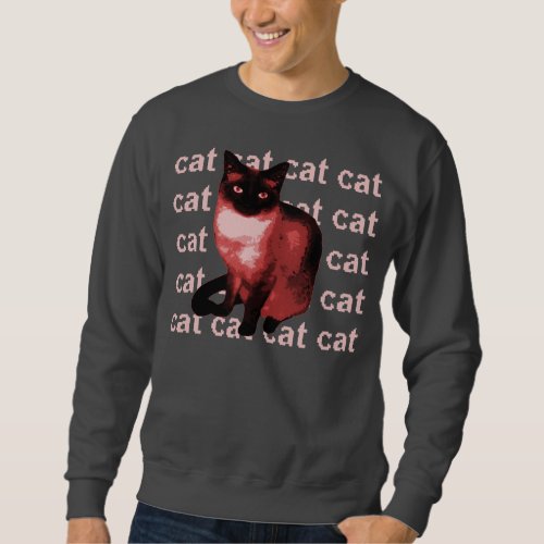 cat cat cat cat sweatshirt