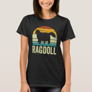 Cat Cat Mom Kitten Daddy Fur Parent Retro Ragdoll T-Shirt