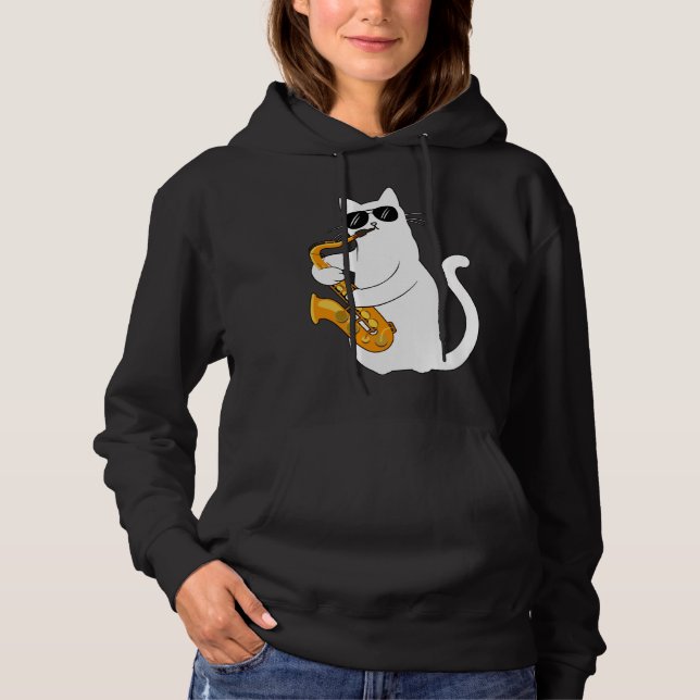 Cat  Cat Saxophone Tee  Cat Sax (Front)