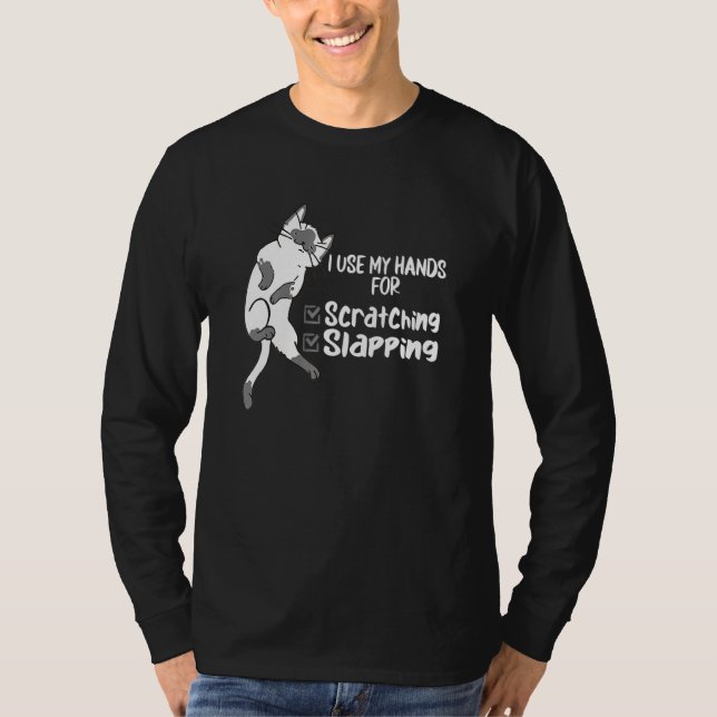 Cat   Cat Scratching T-Shirt (Front)