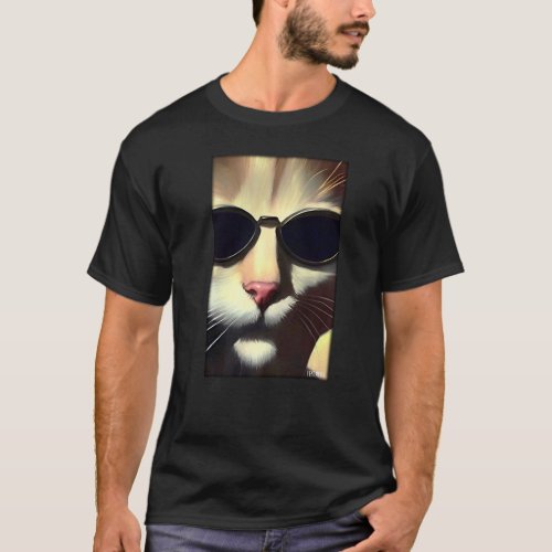 Cat Cat Sunglasses Wildlife Animals Pet House Tige T-Shirt