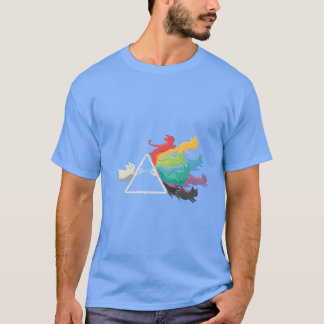 cat cats cat kittens kitty kitten colorful Rainbow T-Shirt