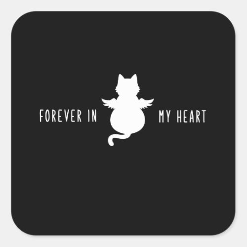 Cat Cats Farewell Missing Dead Gift Idea Square Sticker