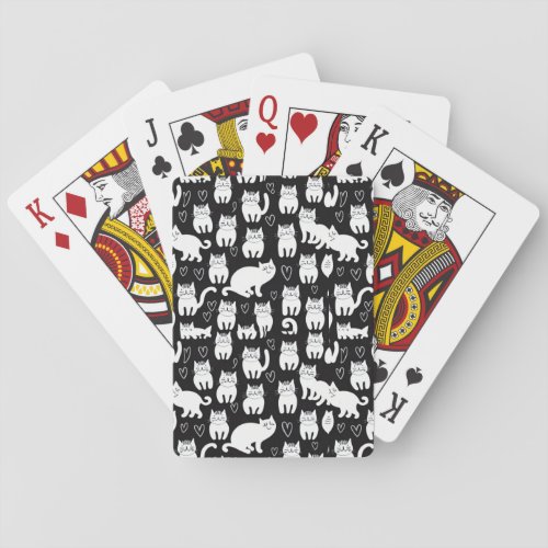 Cat Cats Kitten Kittens Seamless Endless Pattern   Poker Cards