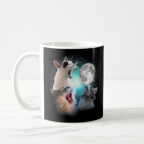 Cat  Cats Meowling At Moon  Cat  Coffee Mug