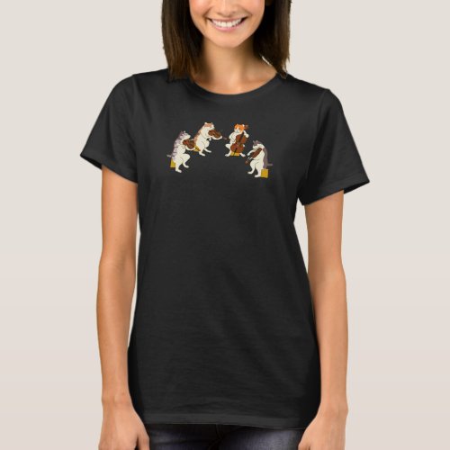 Cat Cats String Quartet Funny Musician T_Shirt
