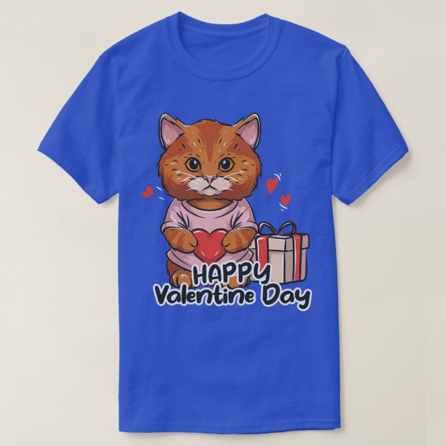 Cat Celebrate Valentine Day TShirt 2 (Design Front)