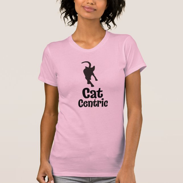 Cat Centric slinky cat vibe T-Shirt (Front)