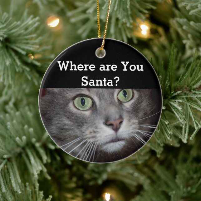 Cat Ceramic Ornament (Tree)