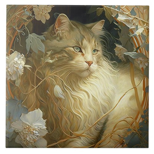 Cat Ceramic Tile