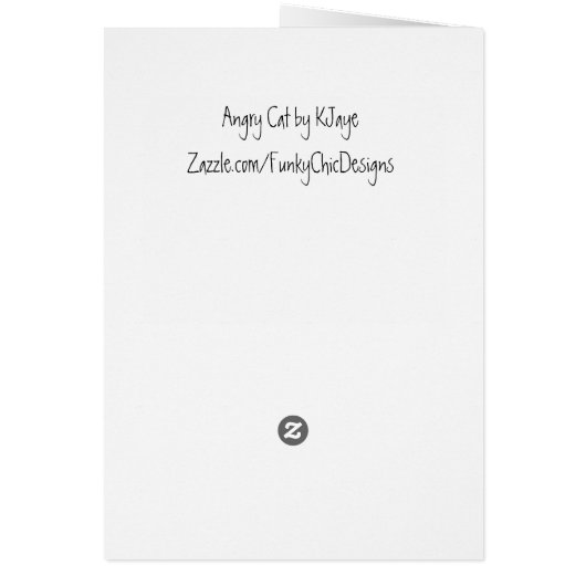 Cat, Cereal Bowl Inspector - Funny Cat Card (Back)