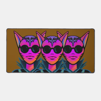 Cat characters desk mat