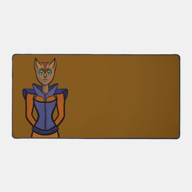 Cat characters desk mat (Front)