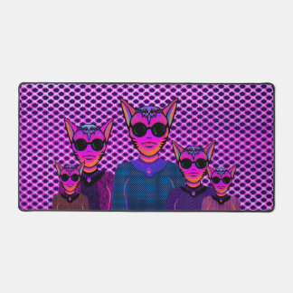 Cat characters desk mat