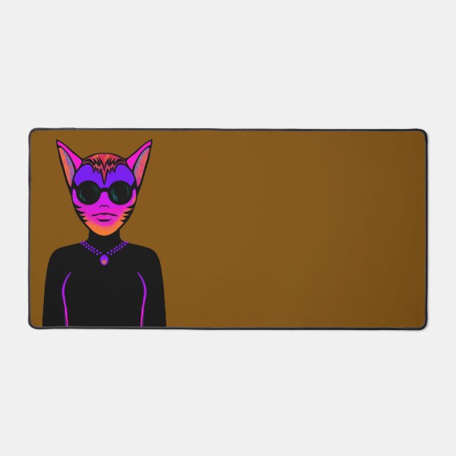 Cat characters desk mat (Front)