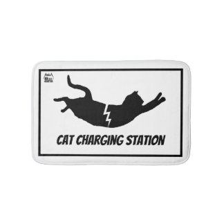 Cat Charging Station Bath Mat