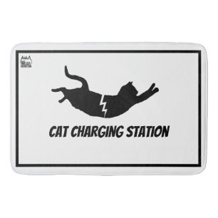 Cat Charging Station Bath Mat