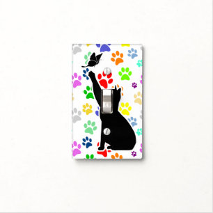 Cat Chasing a butterfly Light Switch Cover