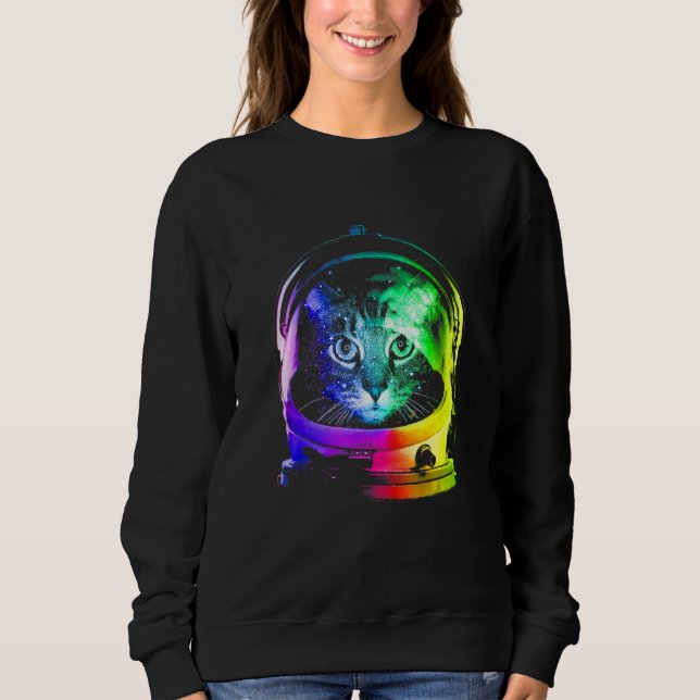 Cat Chat Astronaut Essential Sweatshirt (Front)