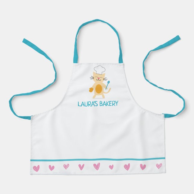 Cat Chef Apron for Kids (Front)
