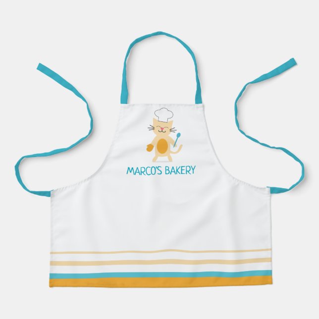 Cat Chef Apron for Kids (Front)