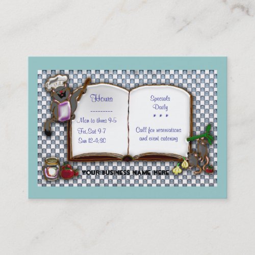 cat chef business card