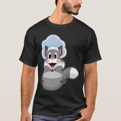 Cat Chef Cooking pot T_Shirt