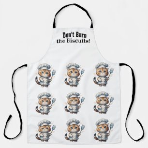 Cat Chef Whimsy All-Over Print Apron