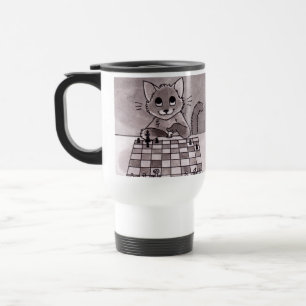 Cat Chess Travel Mug