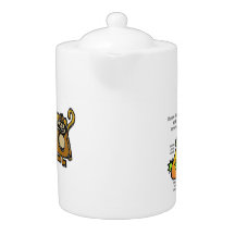 cat & chicken / mouse & monkey teapot