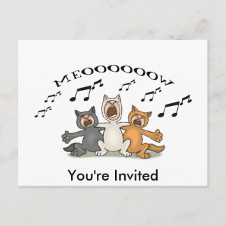Cat Choir Invitation